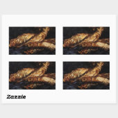 Stillleben mit Bloatern von Vincent van Gogh Rechteckiger Aufkleber (Blatt)