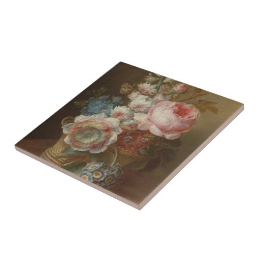 Stillleben mit Blume - Cornelis van Spaendonck Fliese (Seite)