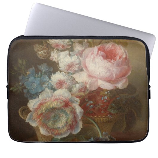 Stillleben mit Blume - Cornelis van Spaendonck Laptopschutzhülle (Vorderseite)