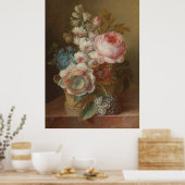 Stillleben mit Blume - Cornelis van Spaendonck Poster (Küche)