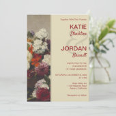 Stillleben mit Blume Einladung Hochzeit (Stehend Vorderseite)