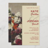 Stillleben mit Blume Einladung Hochzeit (Vorne/Hinten)