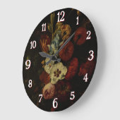 Stillleben mit Blume Große Wanduhr (Winkel)