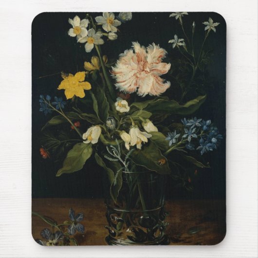 Stillleben mit Blume im Glas Mousepad (Vorne)