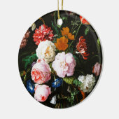 Stillleben mit Blume in einem Glass Vase Classic Keramik Ornament (Links)