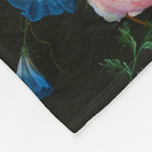 Stillleben mit Blume in einer Glasvase Fleecedecke (Ecke)