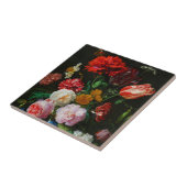 Stillleben mit Blume in einer Glasvase Fliese (Seite)