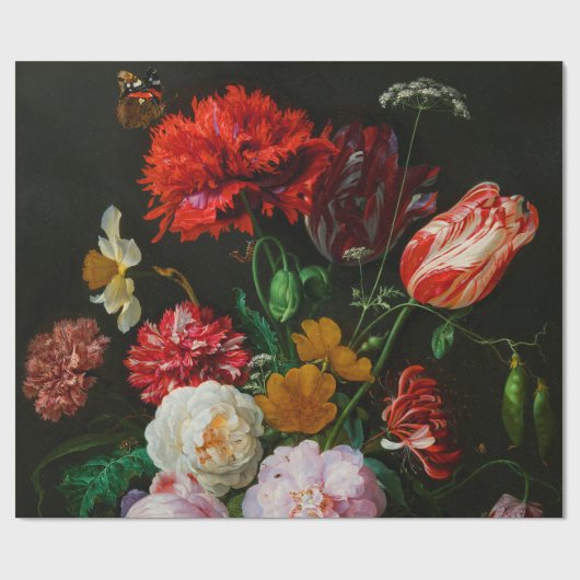 Stillleben mit Blume in einer Glasvase Geschenkpapier (Flach)