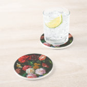 Stillleben mit Blume in einer Glasvase Getränkeuntersetzer (Seite)