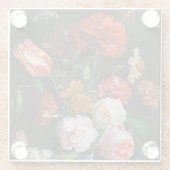 Stillleben mit Blume in einer Glasvase Glasuntersetzer (Rückseite)