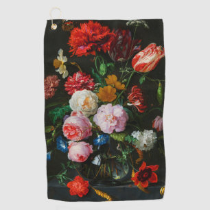Stillleben mit Blume in einer Glasvase Golfhandtuch