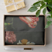 Stillleben mit Blume in einer Glasvase Seidenpapier (Geschenk)