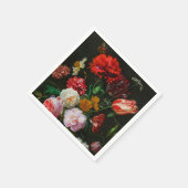 Stillleben mit Blume in einer Glasvase Serviette (Ecke)