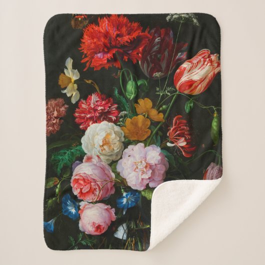 Stillleben mit Blume in einer Glasvase Sherpadecke (Vorderseite)
