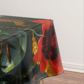 Stillleben mit Blume in einer Glasvase Tischdecke (Beispiel)