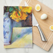 Stillleben mit Blume in einer Vase, Paul Cezanne Geschirrtuch (Viertel Falte)