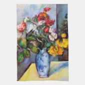 Stillleben mit Blume in einer Vase, Paul Cezanne Geschirrtuch (Vertikal)