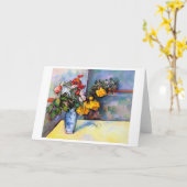 Stillleben mit Blume in einer Vase, Paul Cezanne Karte (Gelbe Blume)