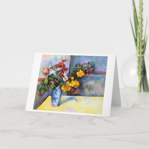 Stillleben mit Blume in einer Vase, Paul Cezanne Karte