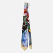 Stillleben mit Blume in einer Vase, Paul Cezanne Krawatte (Vorderseite)