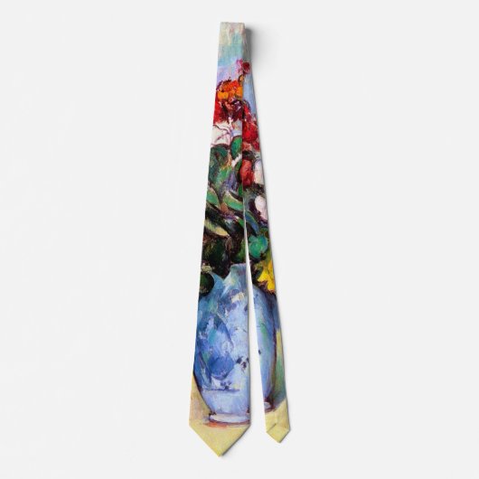 Stillleben mit Blume in einer Vase, Paul Cezanne Krawatte (Vorderseite)