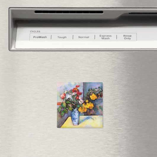 Stillleben mit Blume in einer Vase, Paul Cezanne Magnet (In Situ (Geschirrspüler))