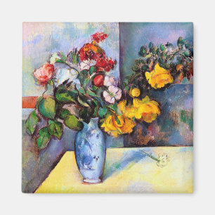 Stillleben mit Blume in einer Vase, Paul Cezanne Magnet