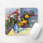 Stillleben mit Blume in einer Vase, Paul Cezanne Mousepad (Mit Mouse)
