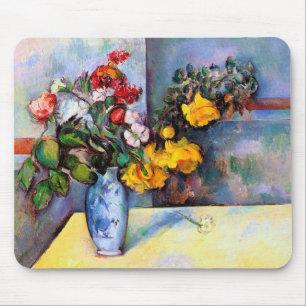 Stillleben mit Blume in einer Vase, Paul Cezanne Mousepad