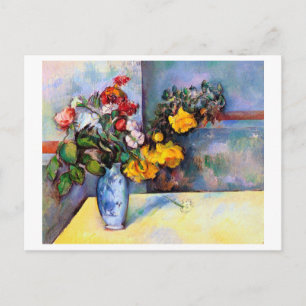 Stillleben mit Blume in einer Vase, Paul Cezanne Postkarte