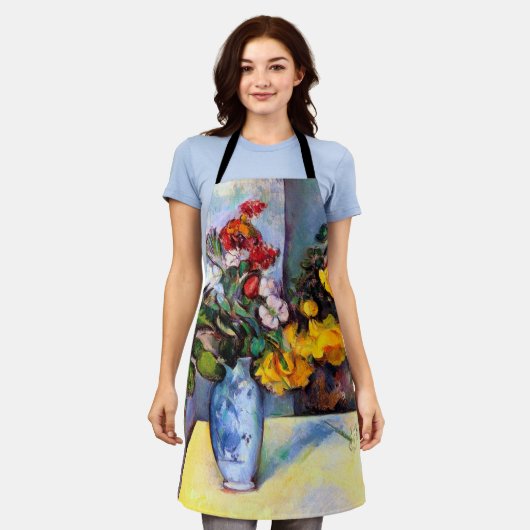Stillleben mit Blume in einer Vase, Paul Cezanne Schürze (Getragen)