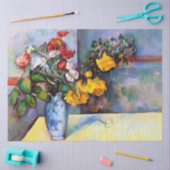 Stillleben mit Blume in einer Vase, Paul Cezanne Seidenpapier (Basteln)