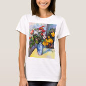Stillleben mit Blume in einer Vase, Paul Cezanne T-Shirt (Vorderseite)