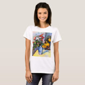 Stillleben mit Blume in einer Vase, Paul Cezanne T-Shirt (Vorne ganz)