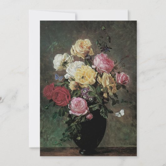 Stillleben mit Blume in Vase von Olaf Hermansen Einladung (Vorderseite)