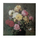 Stillleben mit Blume in Vase von Olaf Hermansen Fliese (Vorderseite)