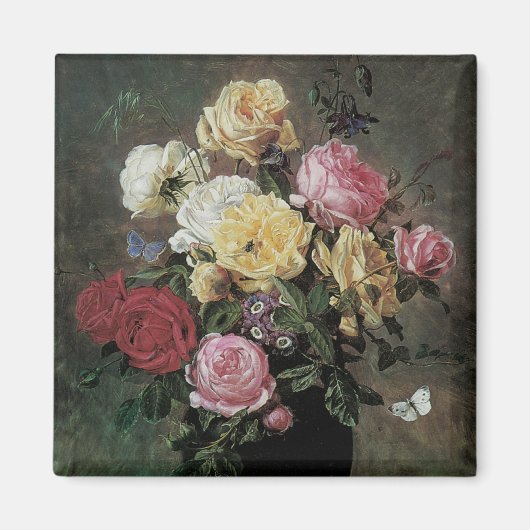 Stillleben mit Blume in Vase von Olaf Hermansen Magnet (Vorne)