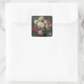 Stillleben mit Blume in Vase von Olaf Hermansen Quadratischer Aufkleber (Tasche)