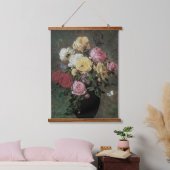 Stillleben mit Blume in Vase von Olaf Hermansen Wandteppich Mit Holzrahmen (Schlafzimmer)