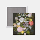 Stillleben mit Blume Magnet (Vorderseite/Rückseite)