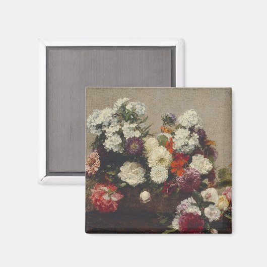 Stillleben mit Blume Magnet (Vorderseite/Rückseite)