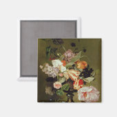 Stillleben mit Blume Magnet (Vorderseite/Rückseite)