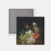 Stillleben mit Blume Magnet (Vorderseite/Rückseite)