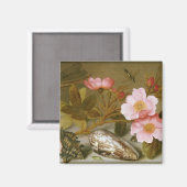 Stillleben mit Blume Magnet (Vorderseite/Rückseite)