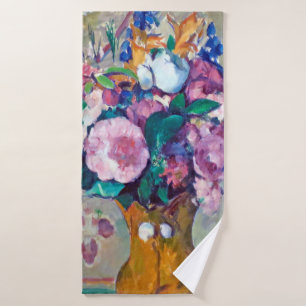 Stillleben mit Blume, Paul Cezanne Badehandtuch