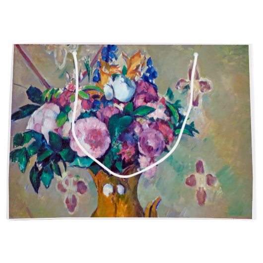 Stillleben mit Blume, Paul Cezanne Große Geschenktüte (Vorderseite)