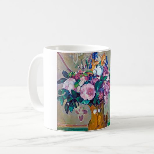 Stillleben mit Blume, Paul Cezanne Kaffeetasse (Vorderseite Links)