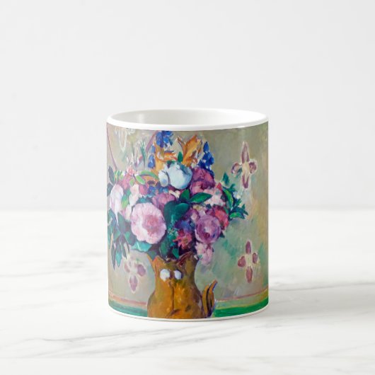 Stillleben mit Blume, Paul Cezanne Kaffeetasse (Mittel)