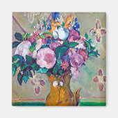 Stillleben mit Blume, Paul Cezanne Magnet (Vorne)