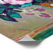 Stillleben mit Blume, Paul Cezanne Poster (Ecke)